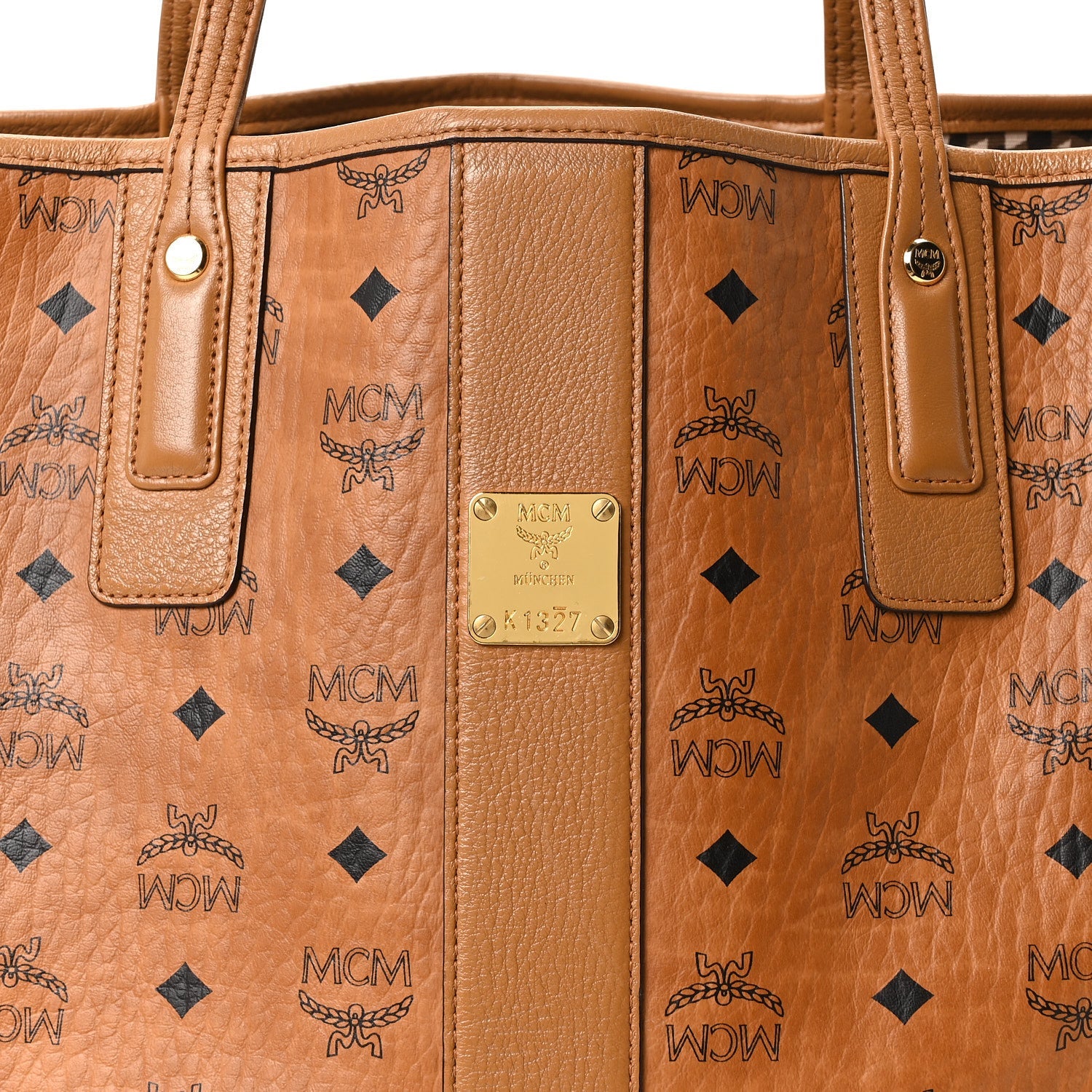 Visetos Medium Liz Reversible Shopper Tote Cognac