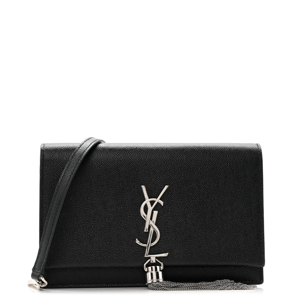 Grain De Poudre Classic Monogram Kate Tassel Chain Wallet Black