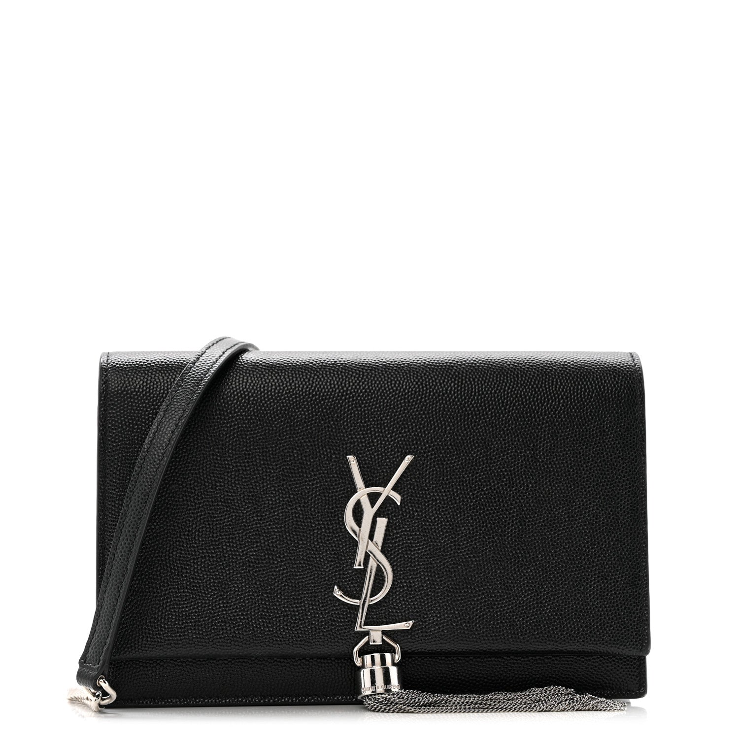 Grain De Poudre Classic Monogram Kate Tassel Chain Wallet Black