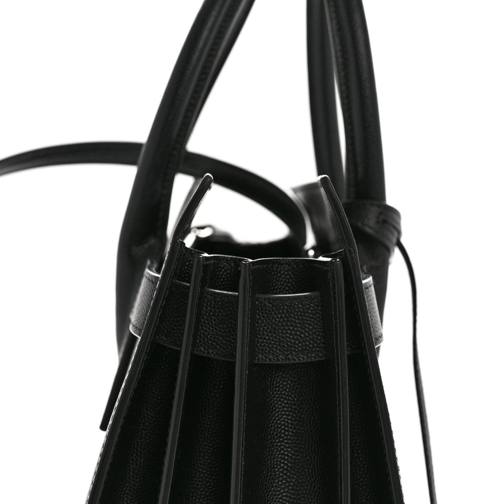 Grained Calfskin Small Sac De Jour Black