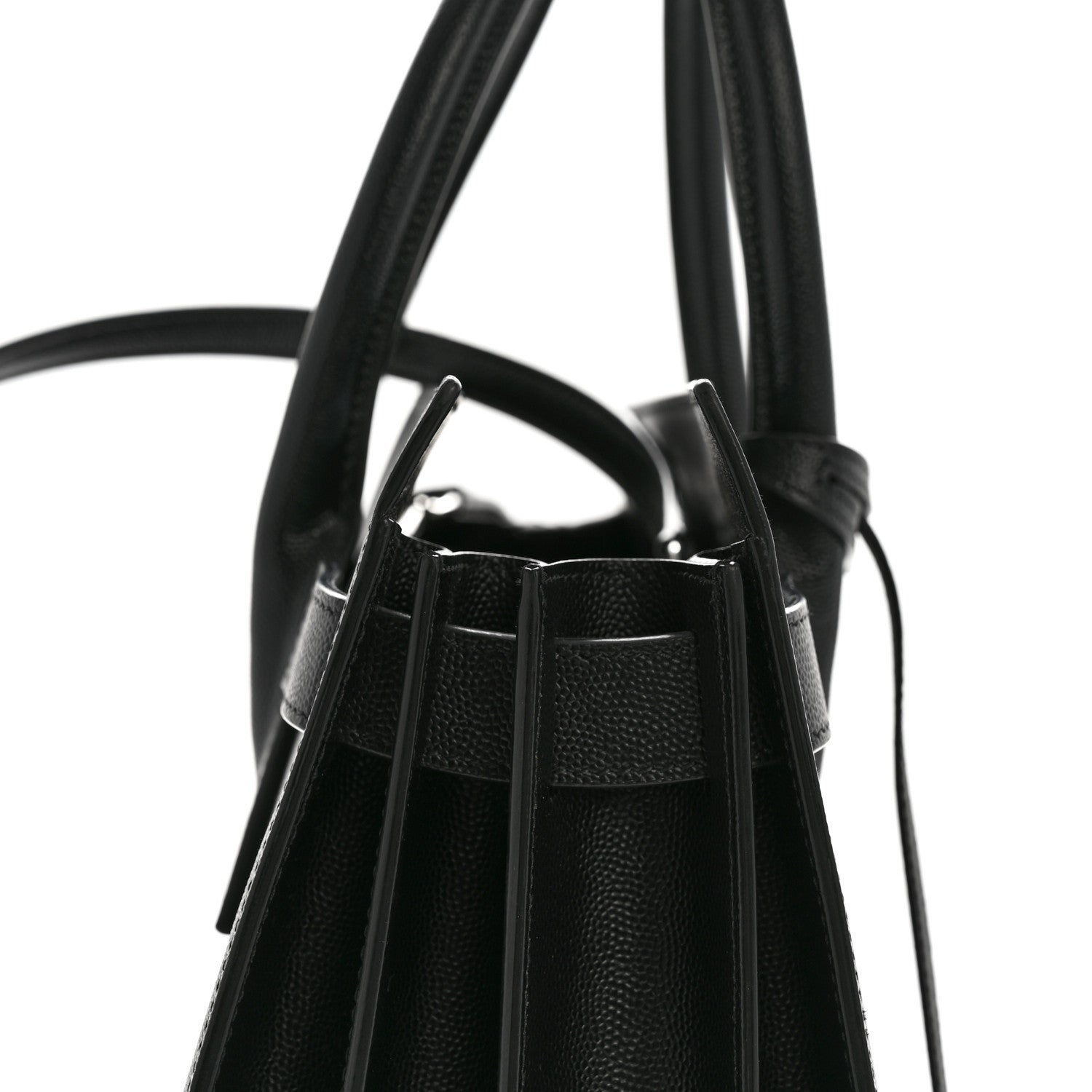 Grained Calfskin Small Sac De Jour Black