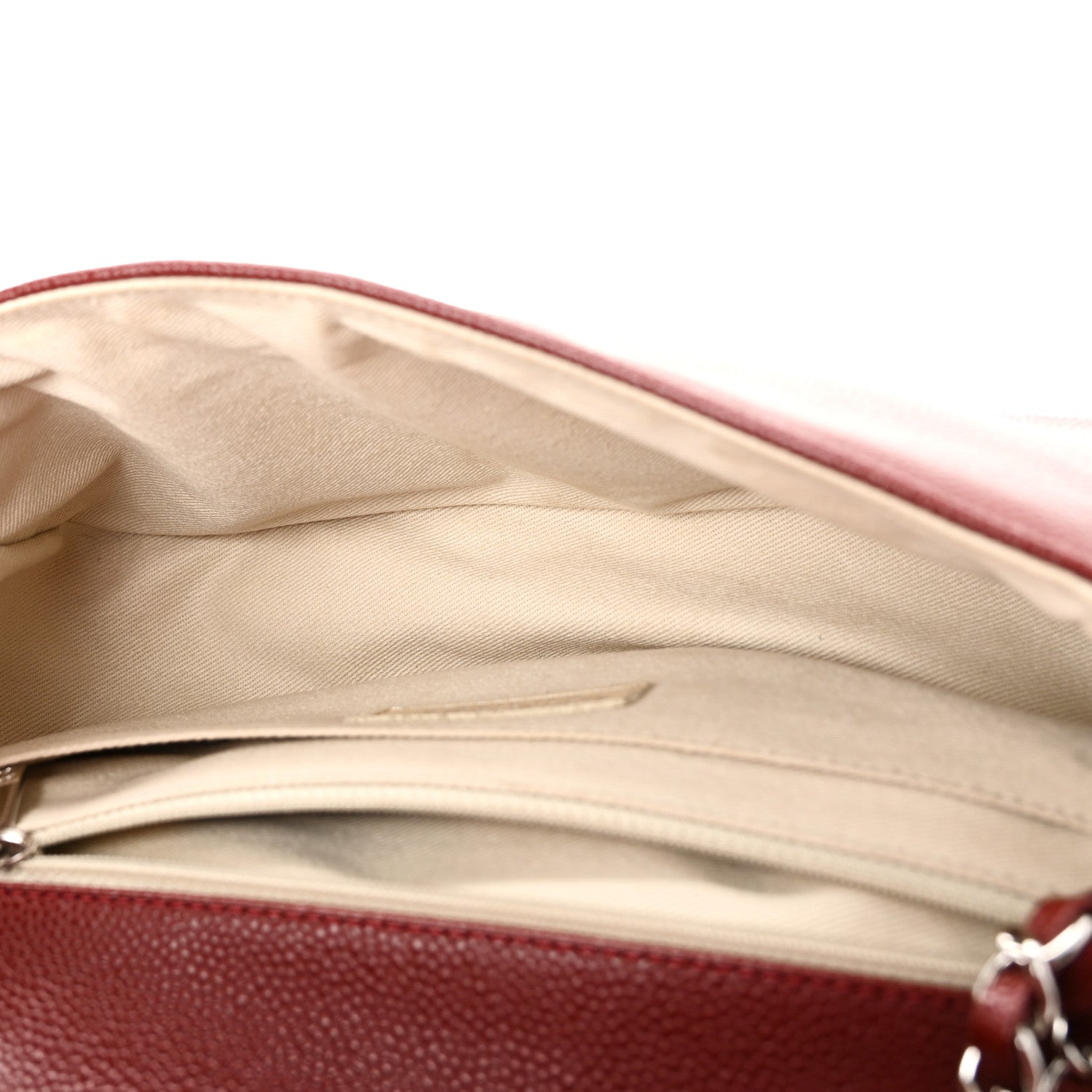 Caviar Medium Timeless CC Flap Dark Red