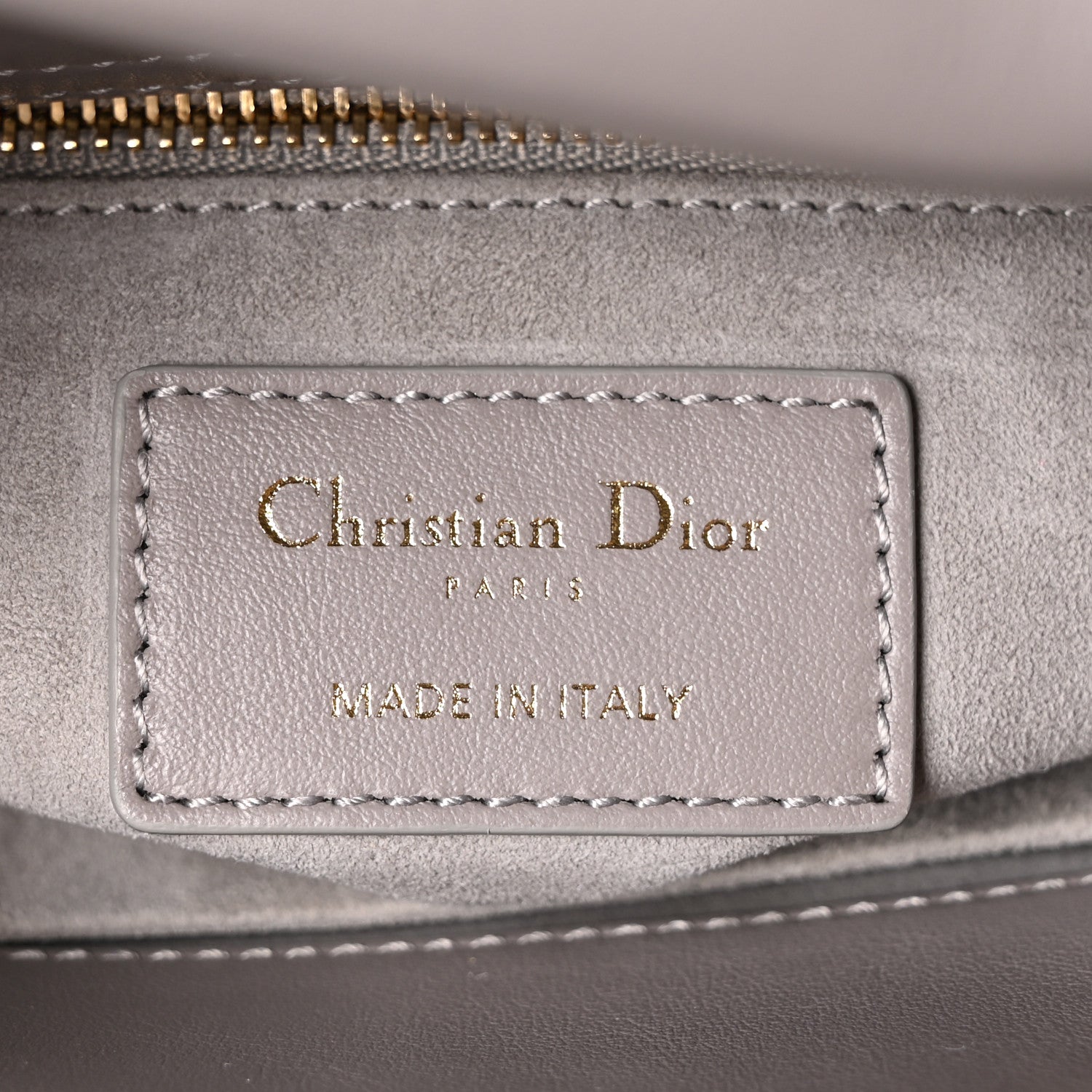 Calfskin Satin Celestial Bead Embroidery Embroidered Small Lady Dior Grey Multicolor