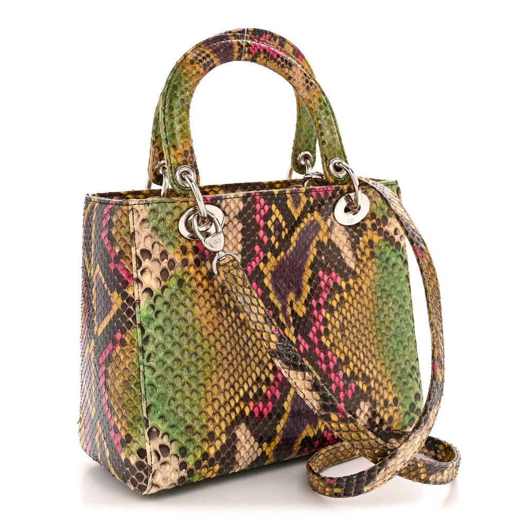 Snakeskin Medium Lady Dior Multicolor