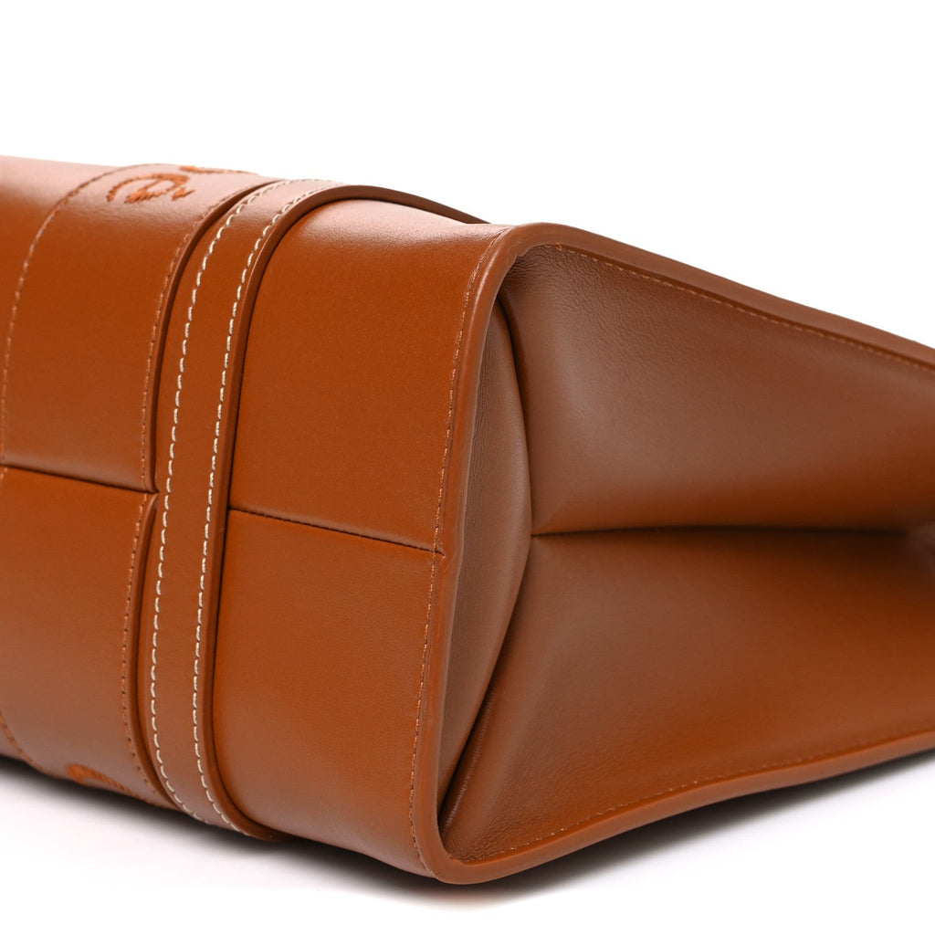 Calfskin Medium Woody Tote Caramel