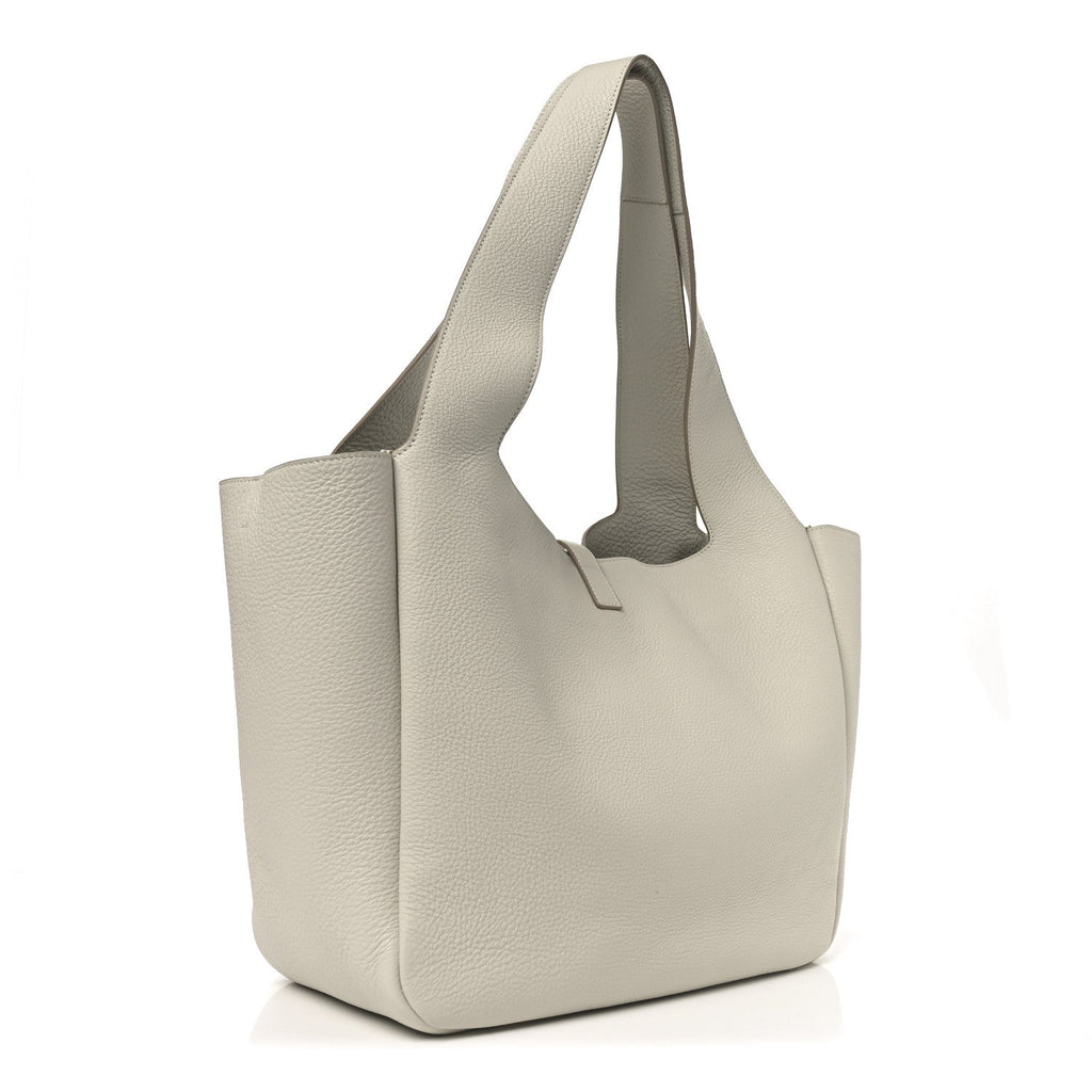 Grained Deerskin Bea Tote Blanc Vintage