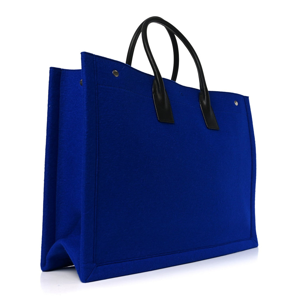 Wool Rive Gauche Tote Blue