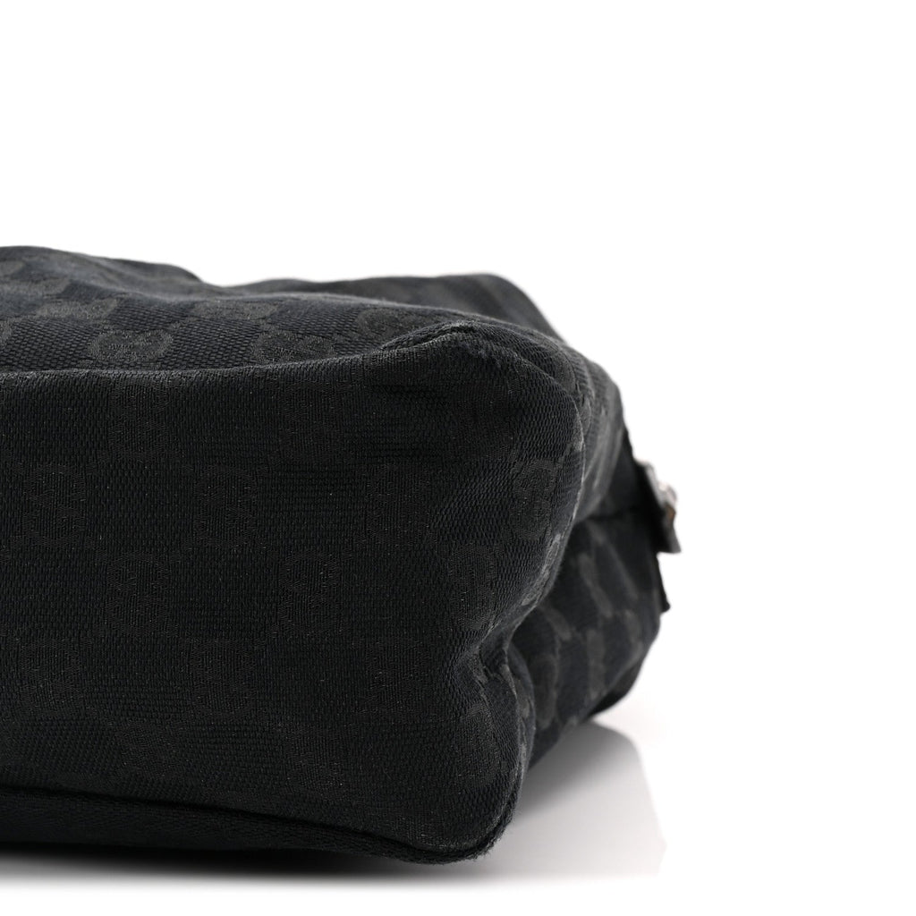 Monogram Medium Horsebit Chain Hobo Black