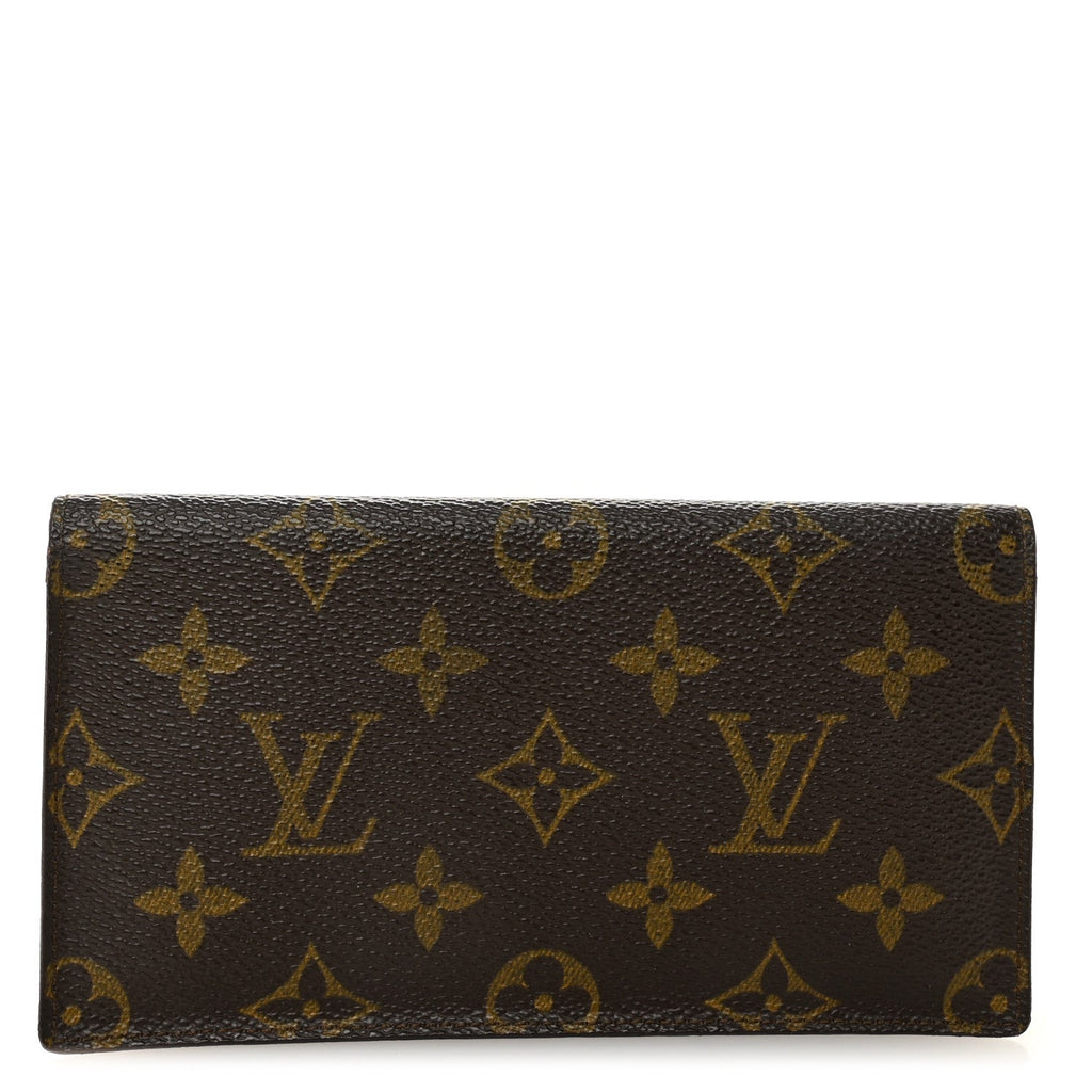Monogram Simple Checkbook Holder Wallet Cover