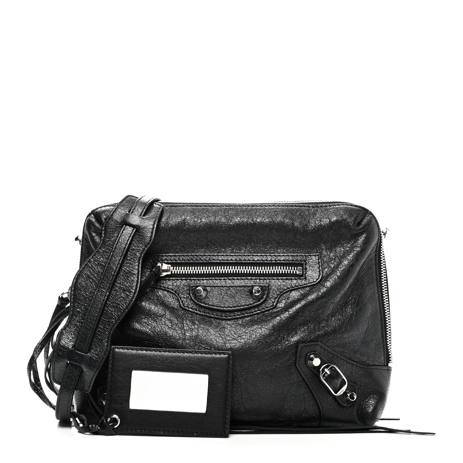Agneau Classic Hardware XS Reporter Crossbody Black