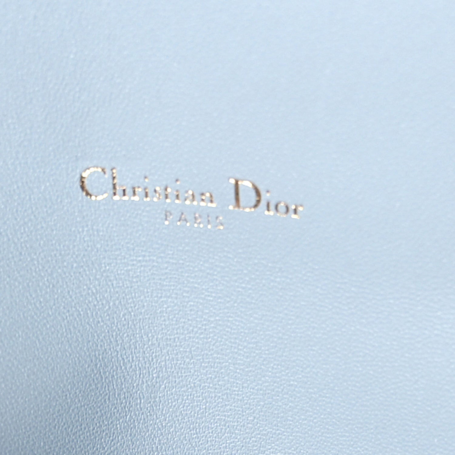 Grained Calfskin Saddle Chain Pouch Cloud Blue