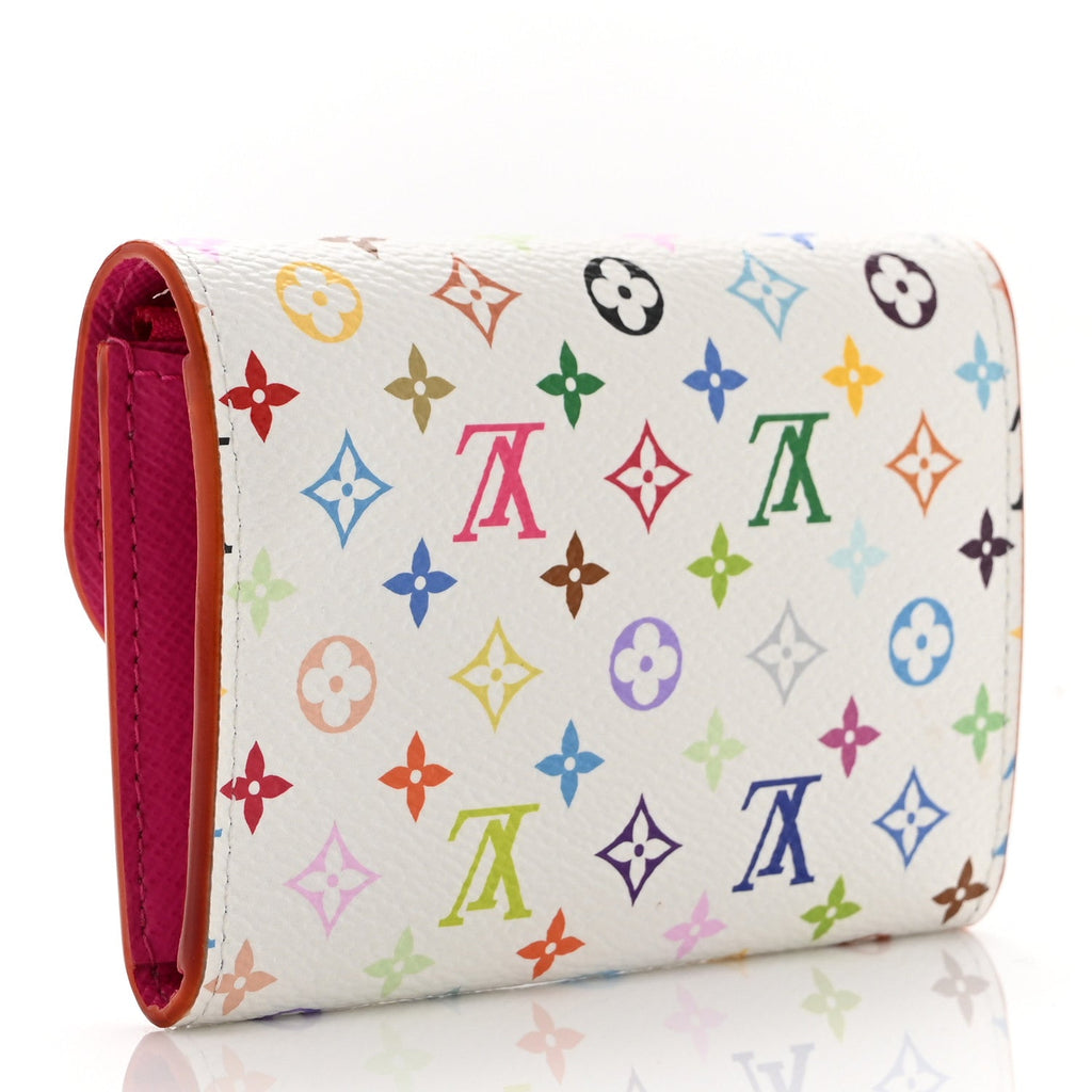 LV X TM Monogram Multicolor Rosalie Coin Purse White Kawaii Pink