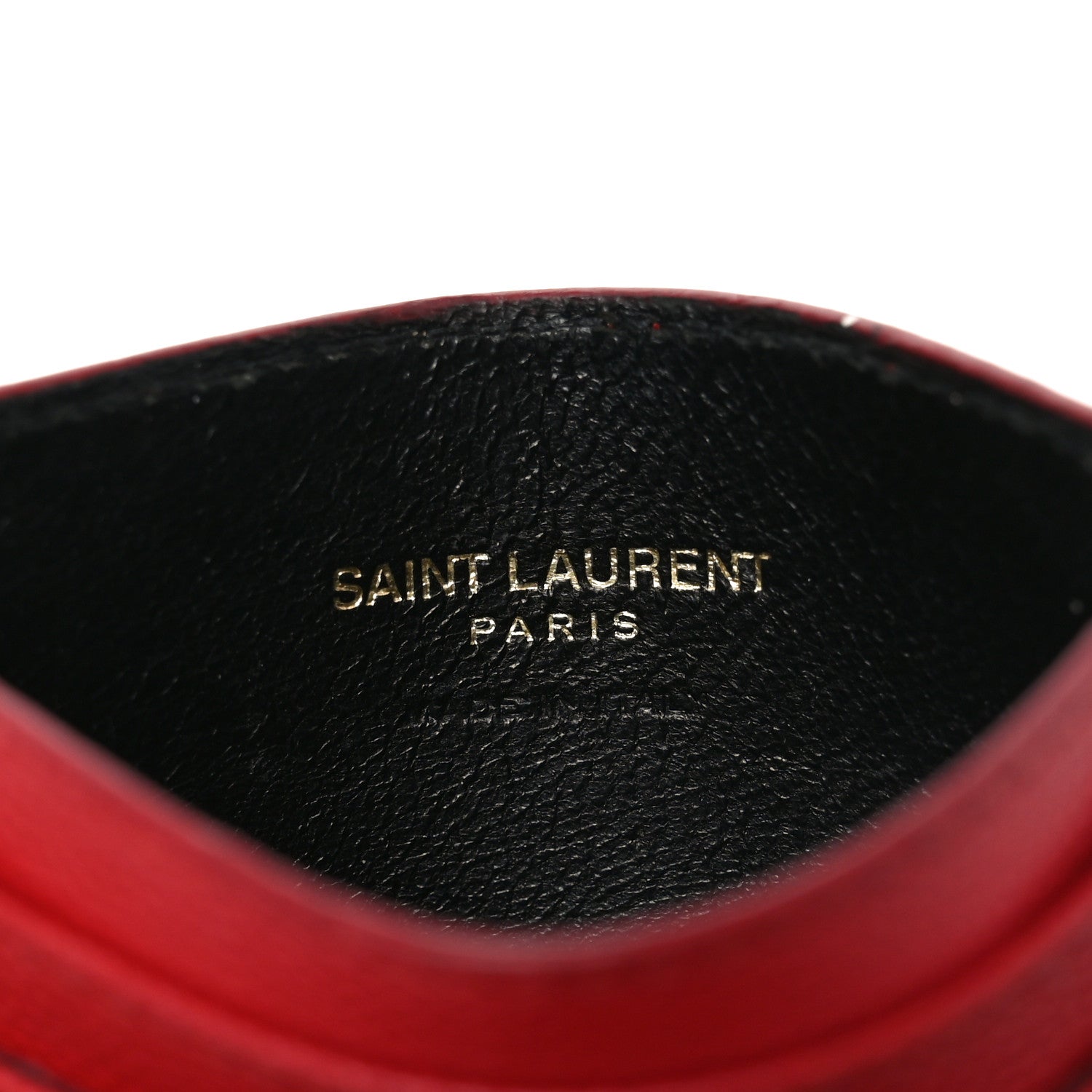 Grain De Poudre Matelasse Chevron Monogram Credit  Case New Red