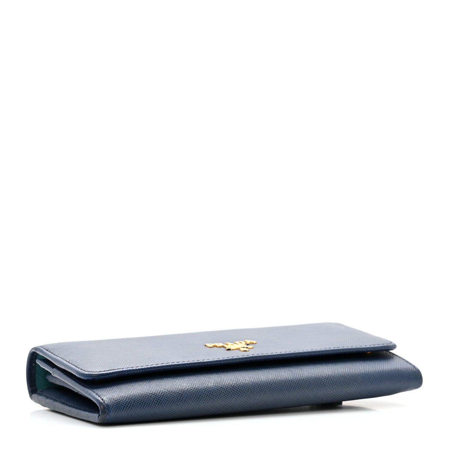 Saffiano Metal Continental Flap Wallet Bluette Cobalto Turchese