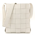 Lambskin Maxi Intrecciato Cassette Messenger Chalk