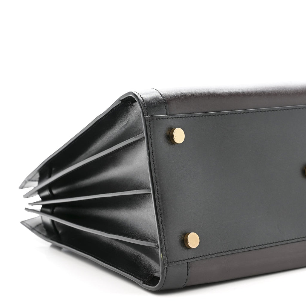 Calfskin Bi-Color Small Sac De Jour Burgundy Black