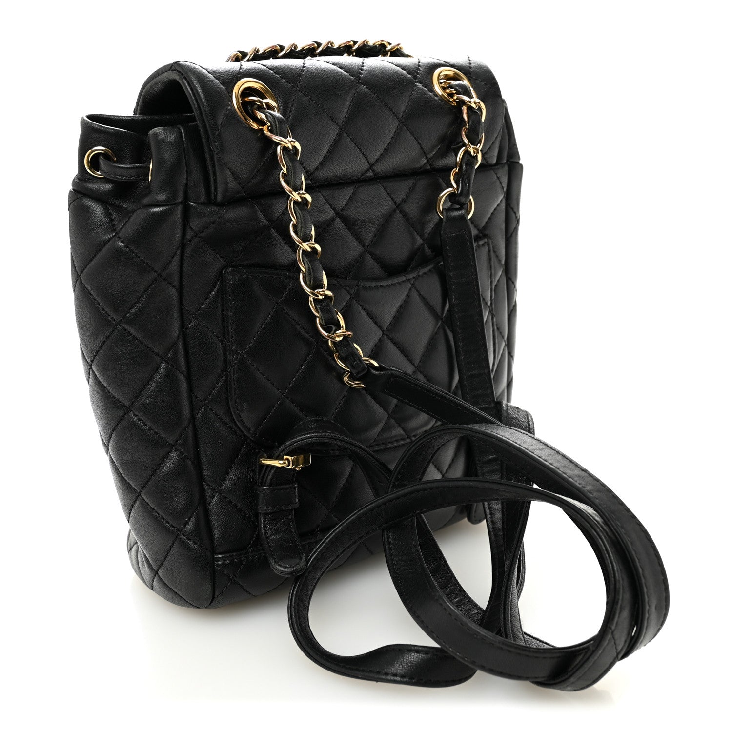 Calfskin Quilted Mini Urban Spirit Backpack Black
