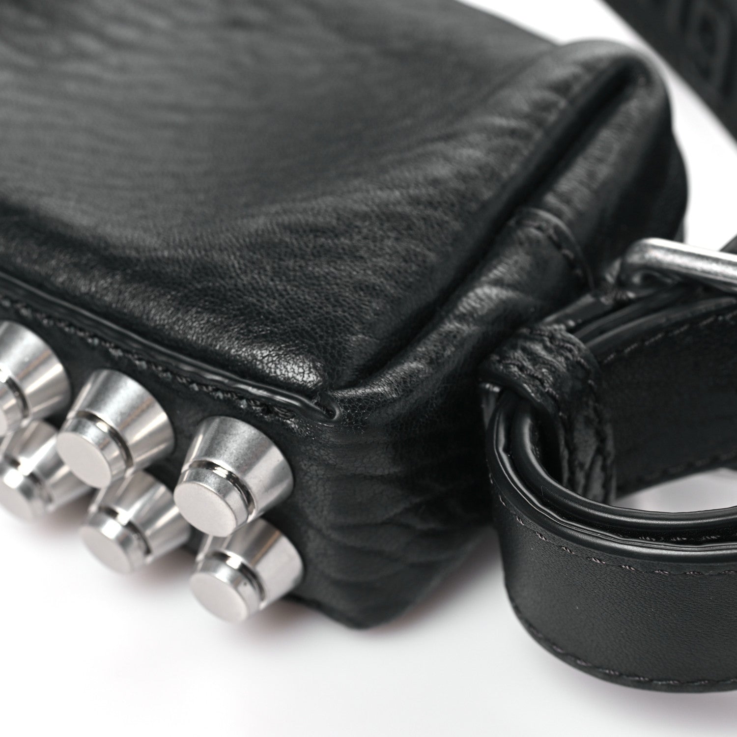 Primal Lambskin Mini Ricco Shoulder Bag Black