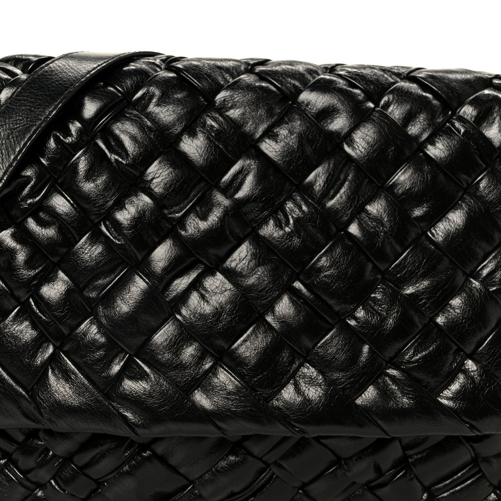 Calfskin Intreccio Kalimero Messenger Black
