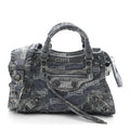 Denim BB Monogram Neo Cagole Handbag XS Blue