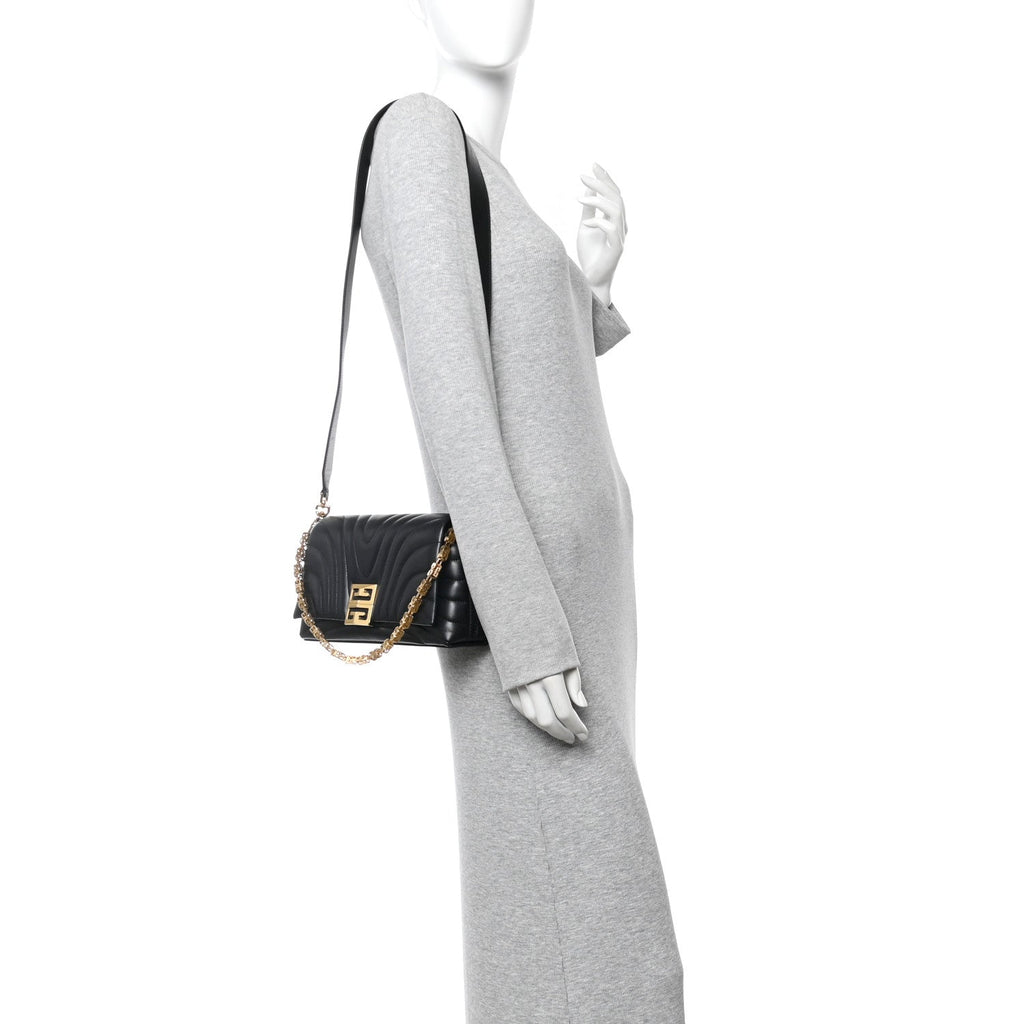 Soft Calfskin 4G Quilted Small Shoulder Bag Black