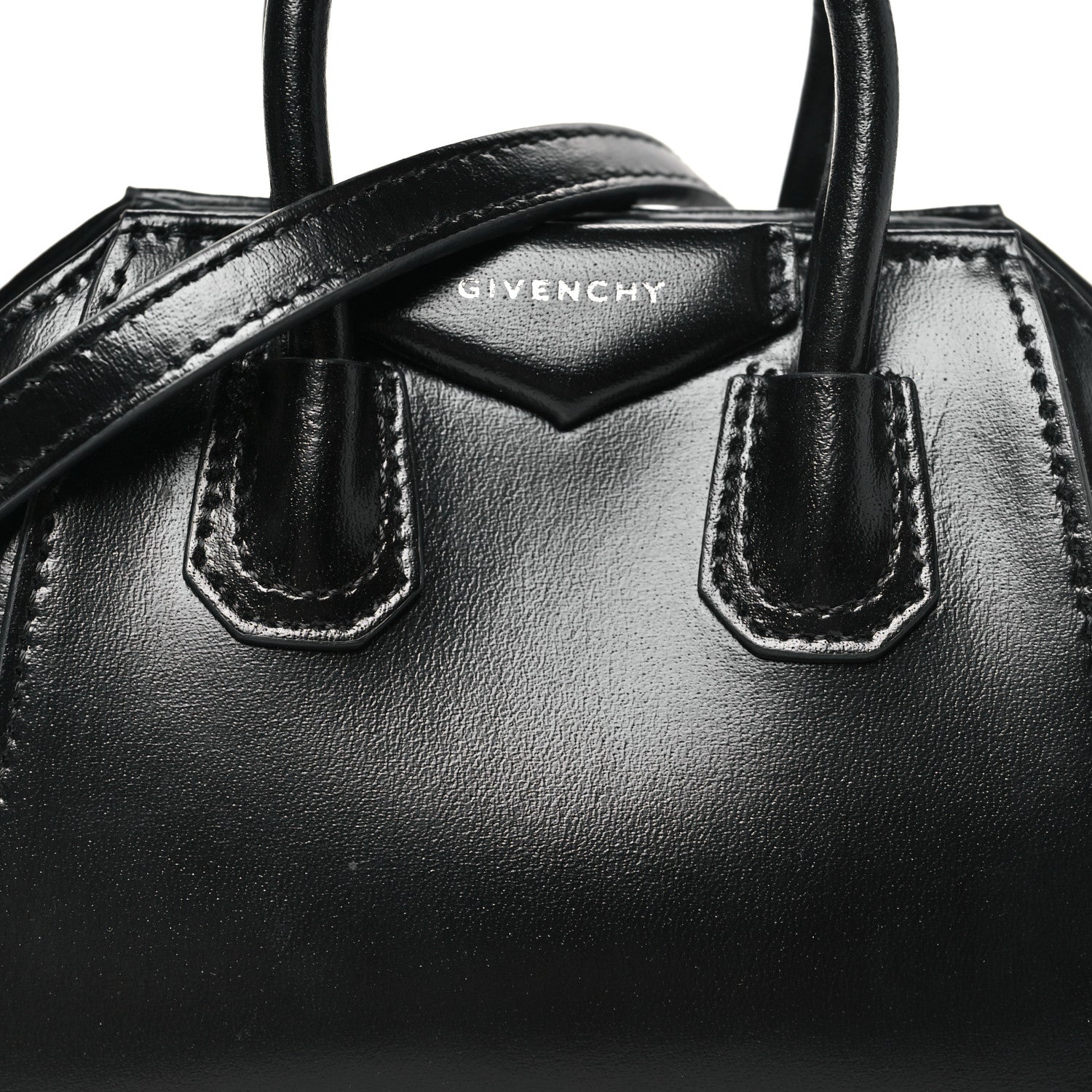 Shiny Lord Calfskin Micro Antigona Black