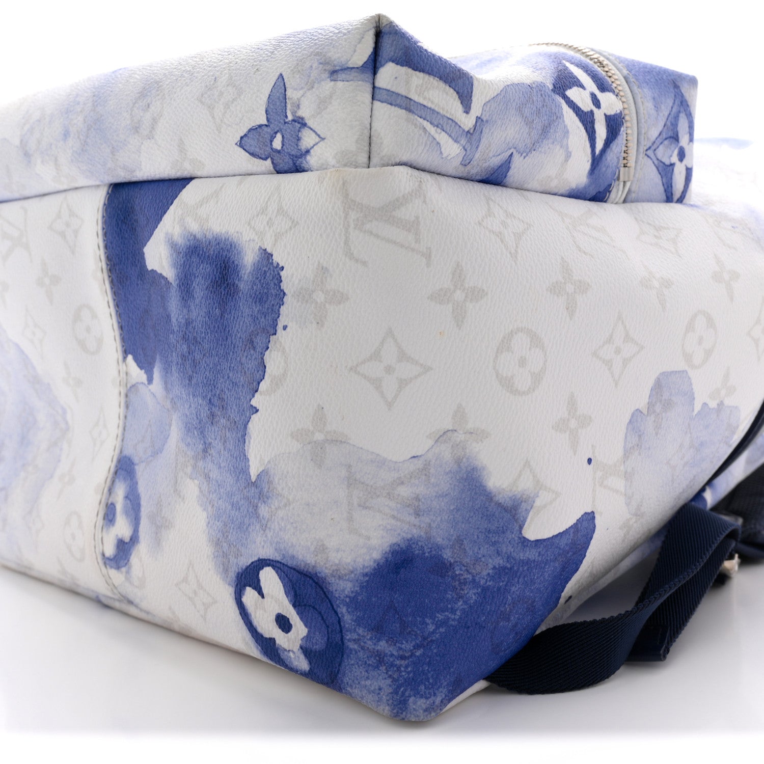 Monogram Watercolor Discovery Backpack Blue