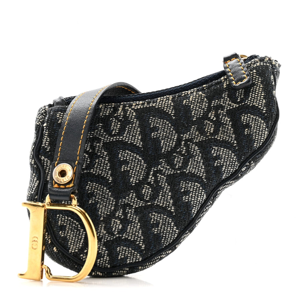 Monogram Saddle Coin Purse Navy