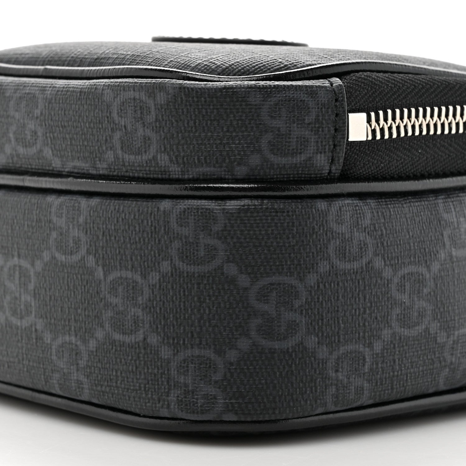 GG Supreme Monogram Azalea Calfskin Mini Retro Interlocking G Bag Black