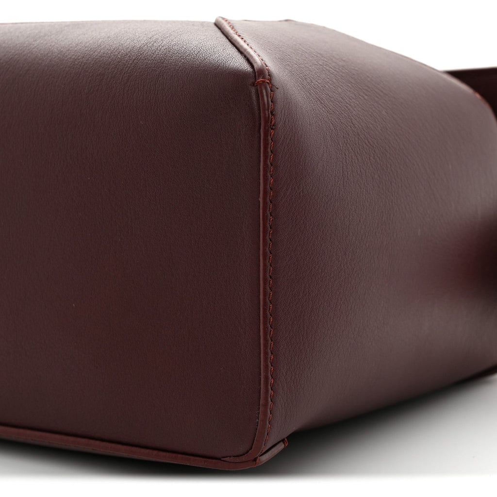 Calfskin Small Puzzle Edge Bag Burgundy