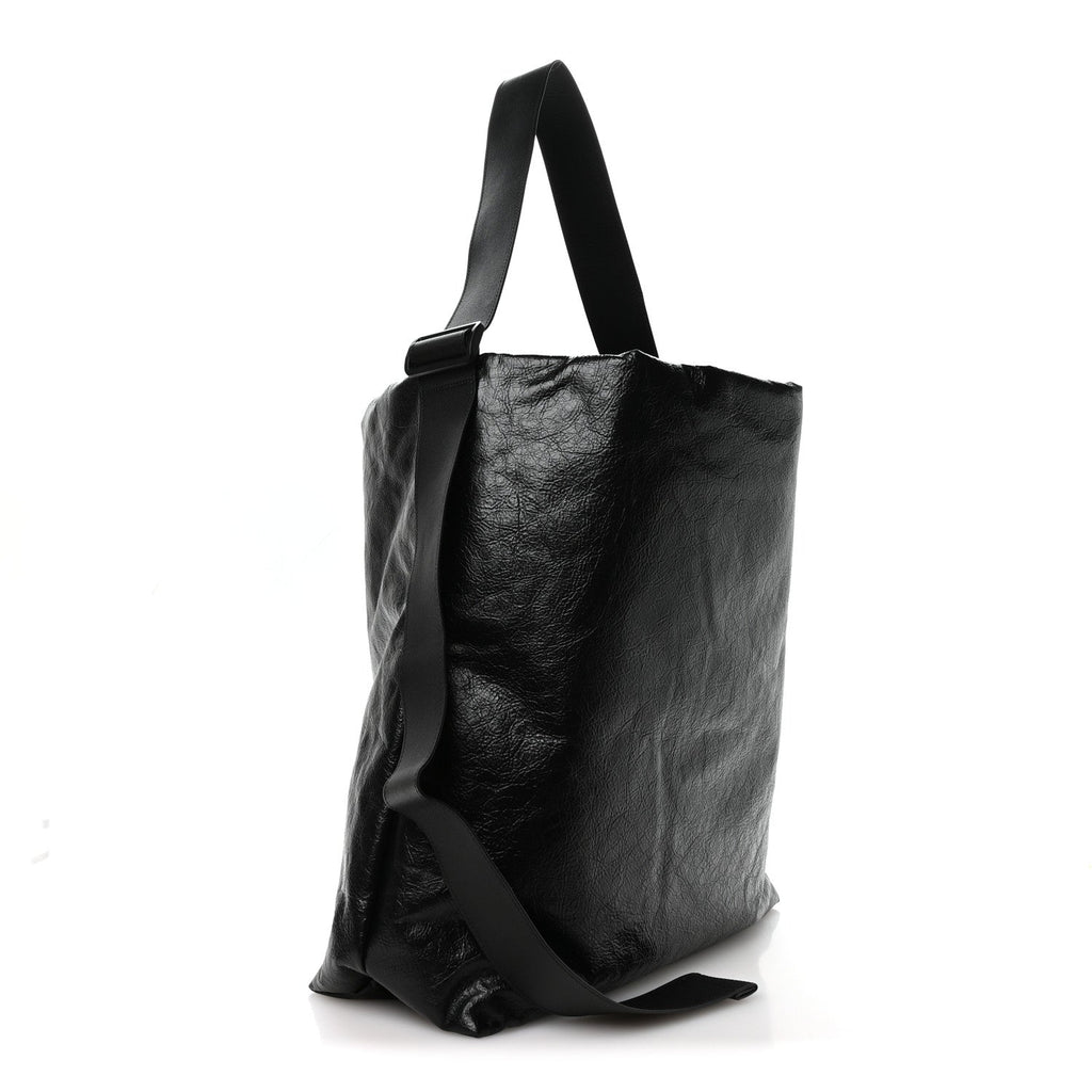 Arena Calfskin Large Monaco Shoulder Bag Black