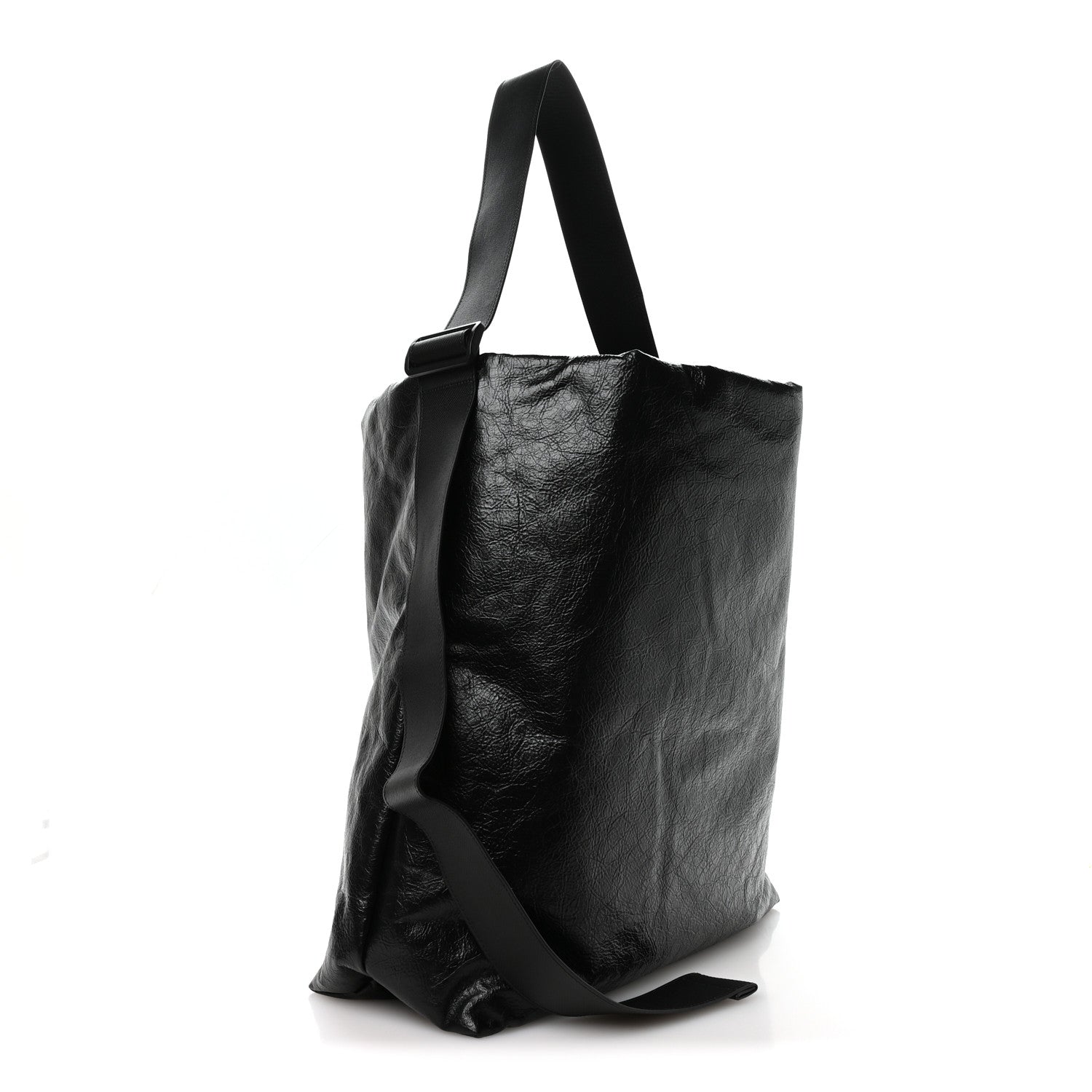 Arena Calfskin Large Monaco Shoulder Bag Black