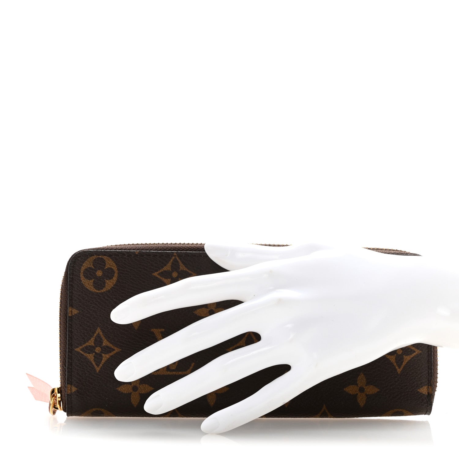Monogram Clemence Wallet Rose Ballerine