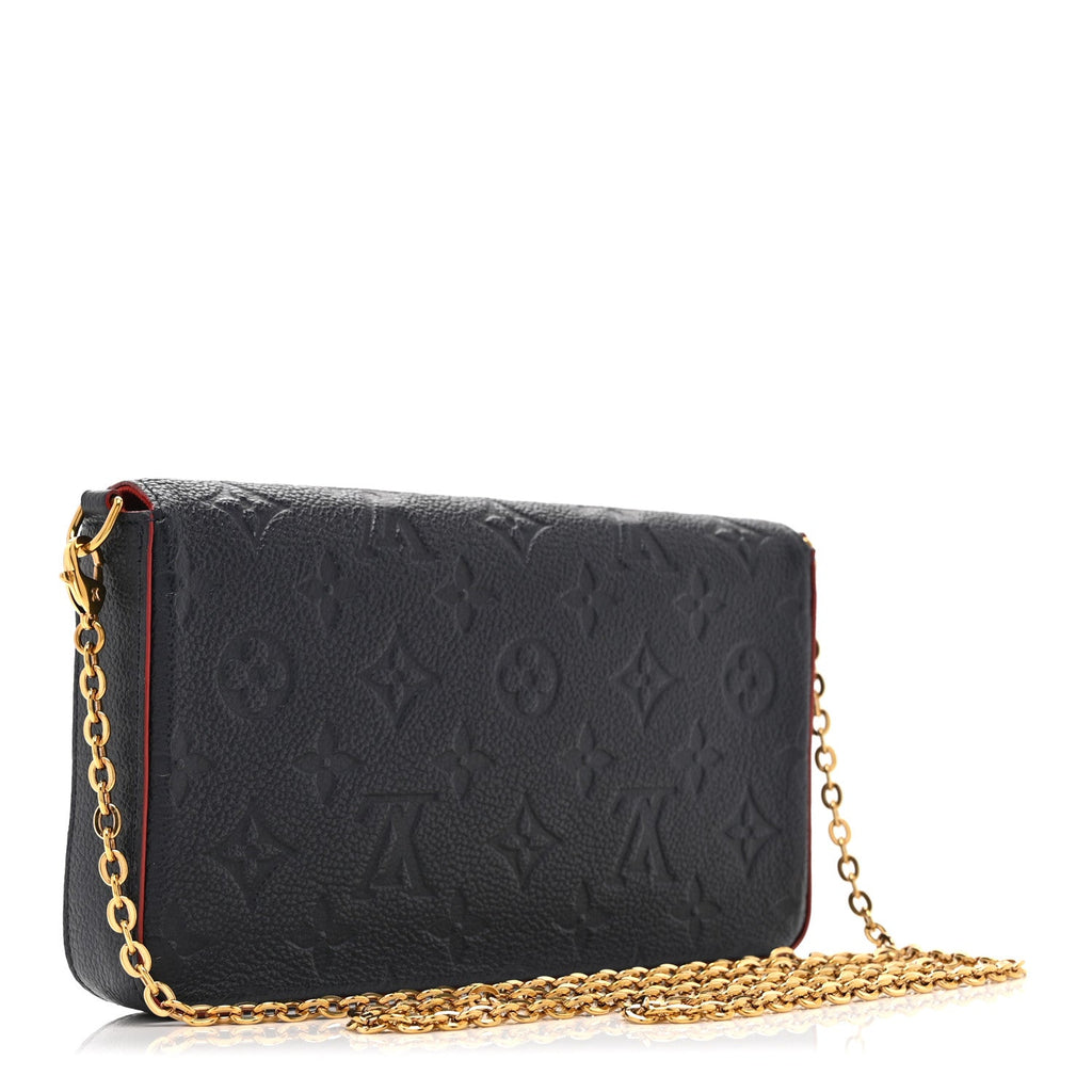 Empreinte Pochette Felicie Chain Wallet Marine Rouge