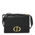 Smooth Calfskin 30 Montaigne Flap Bag Black