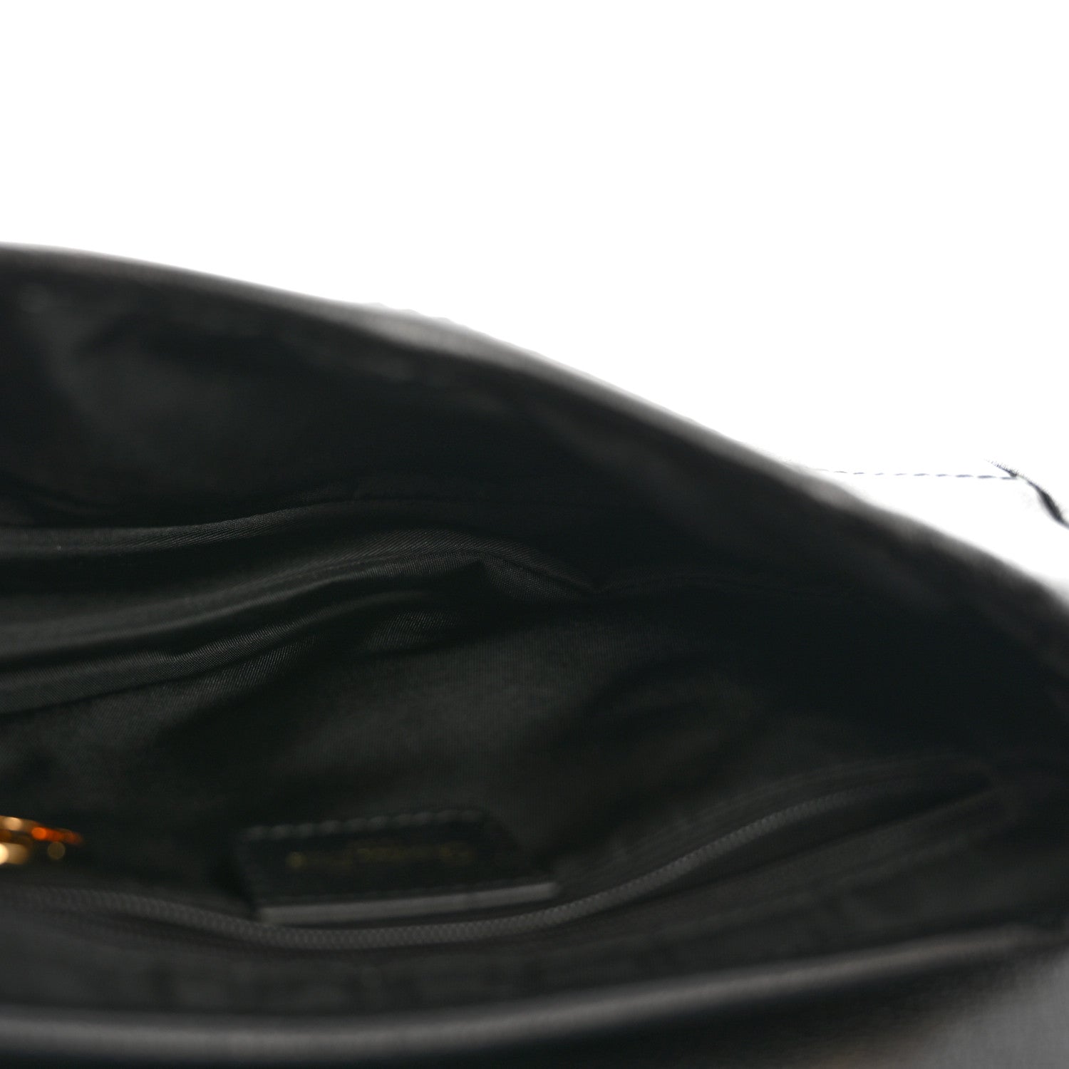 Shiny Goatskin  Saddle Bag Black