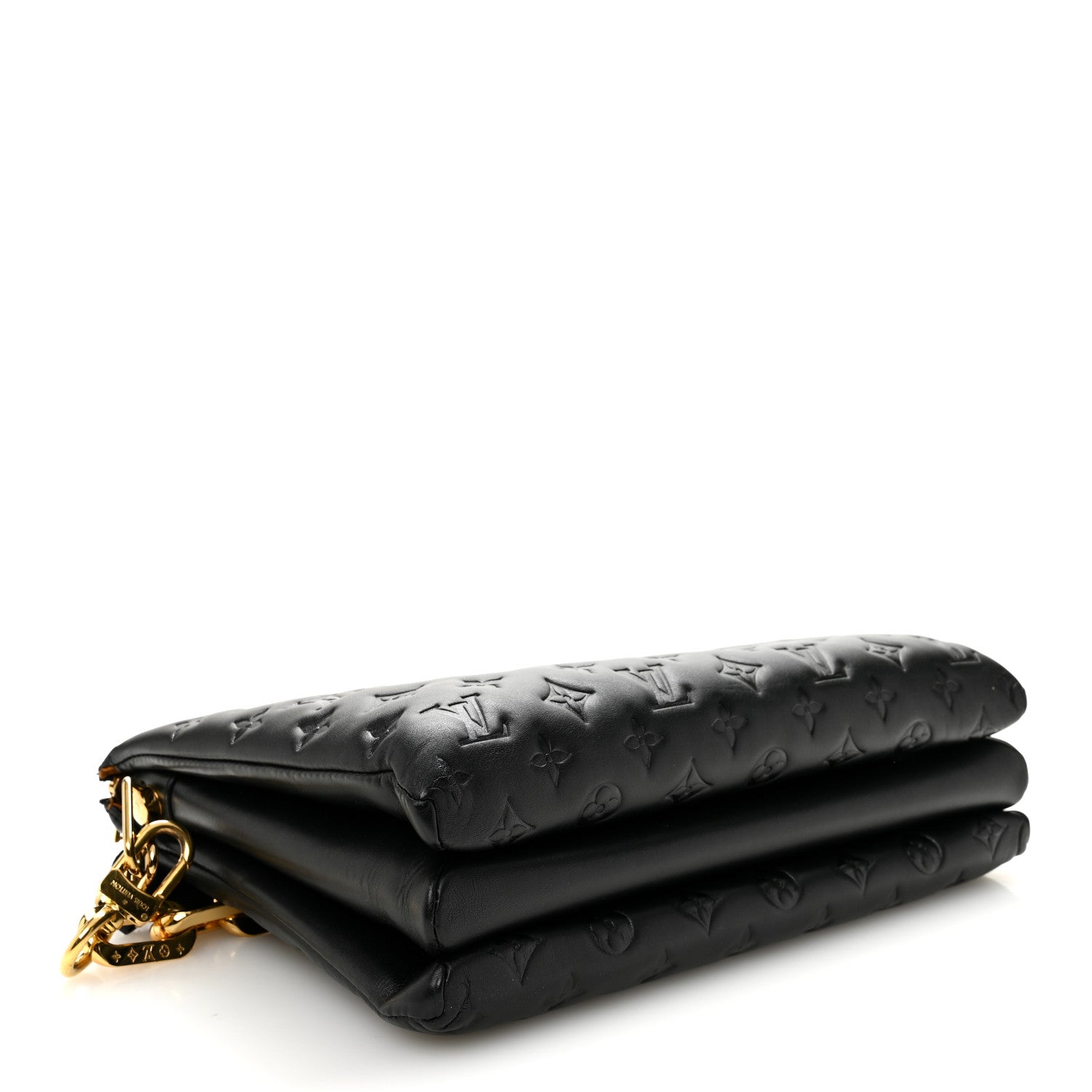 Lambskin Embossed Monogram Coussin MM Black
