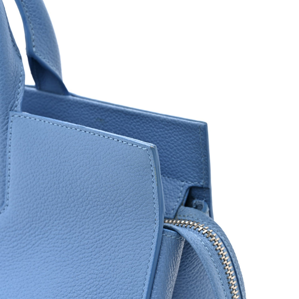 Grained Calfskin Small Rive Gauche Cabas Blue Clair