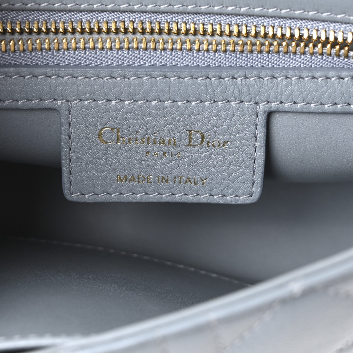 Calfskin Cannage Small Caro Bag Cloud Blue