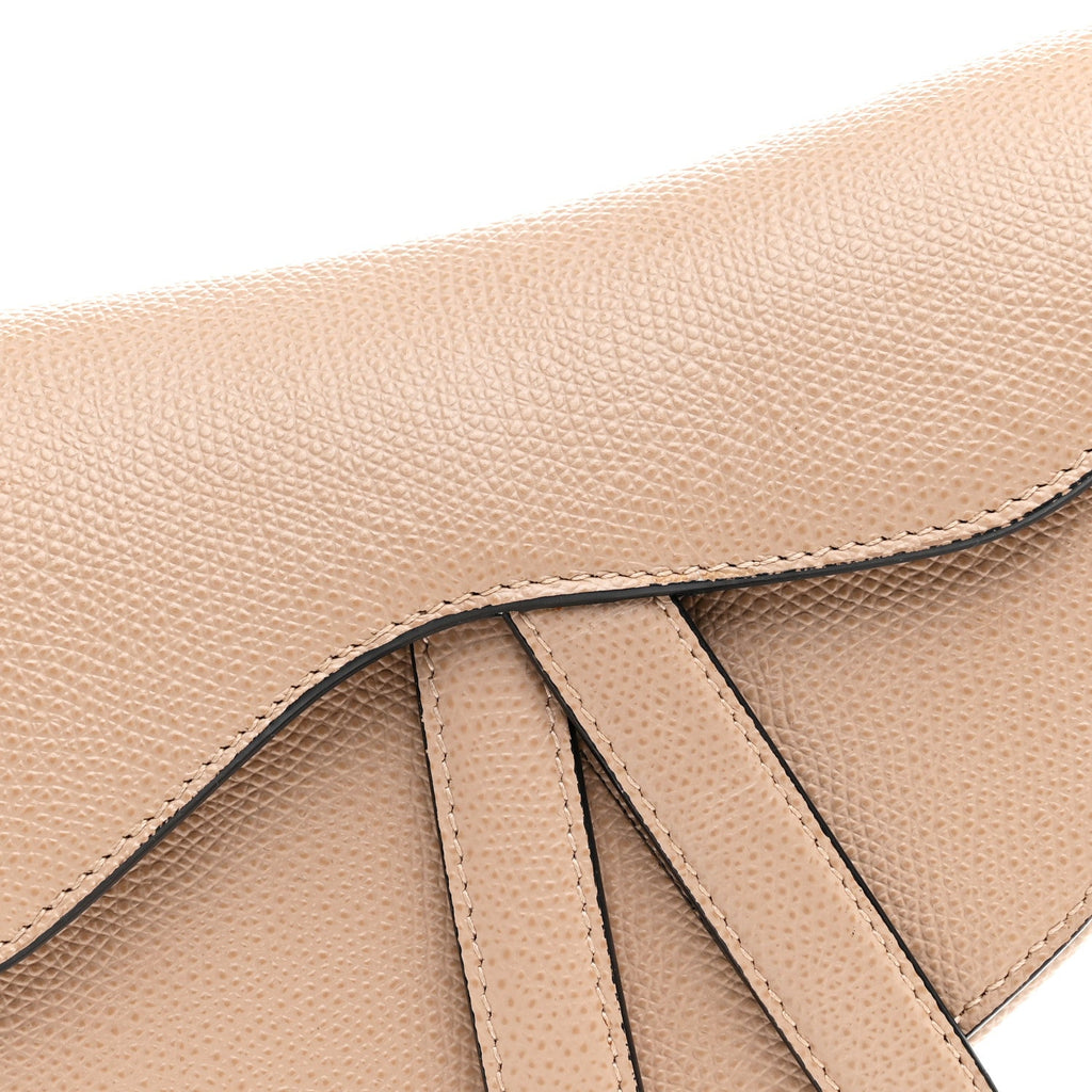 Grained Calfskin Mini Saddle Bag Fard