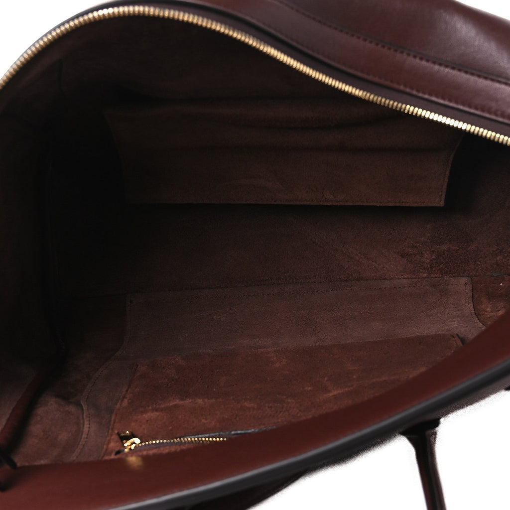Supple Shiny Lambskin Medium Smiling New Luggage Brick