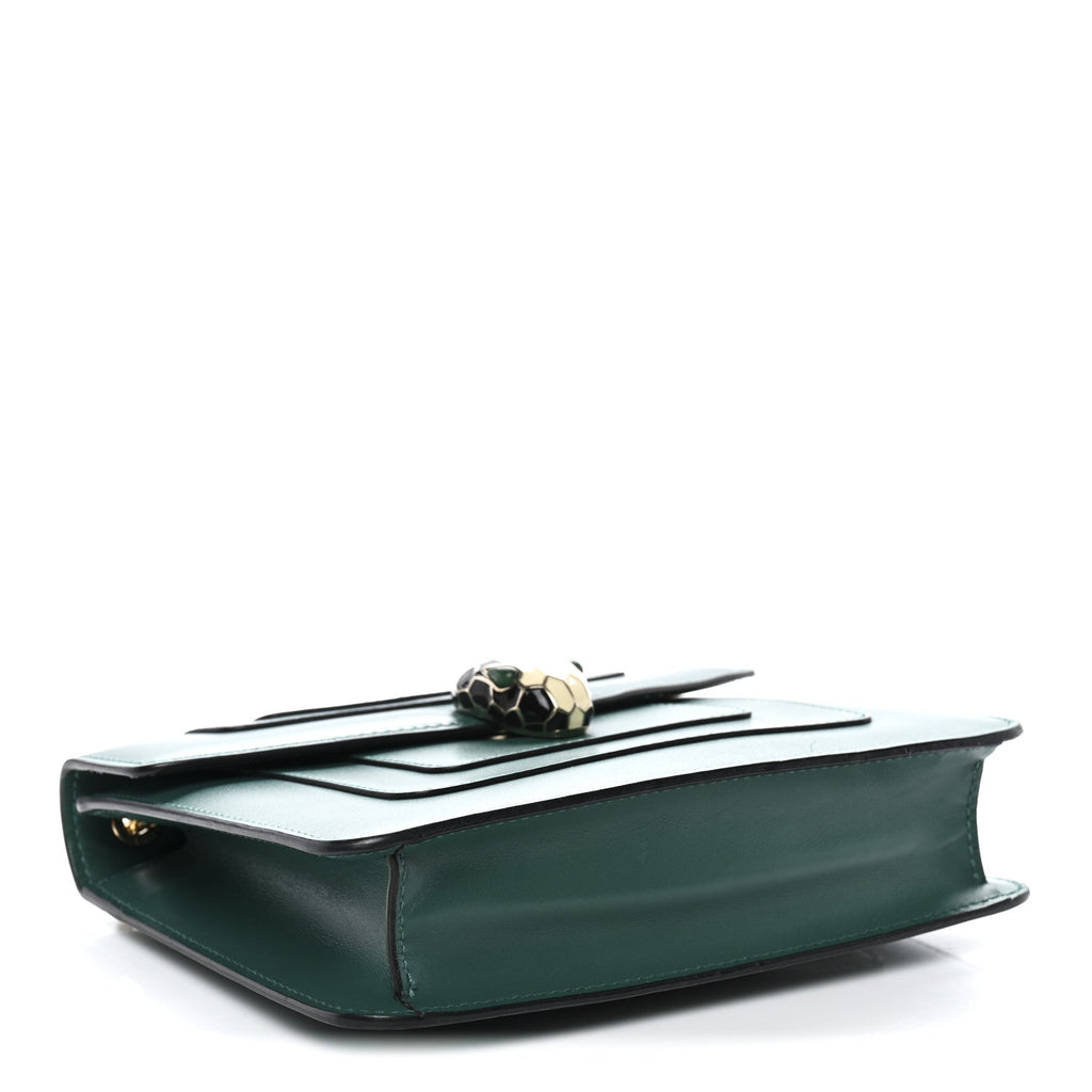 Calfskin Small Serpenti Forever Snake Strap Crossbody Bag Emerald Green
