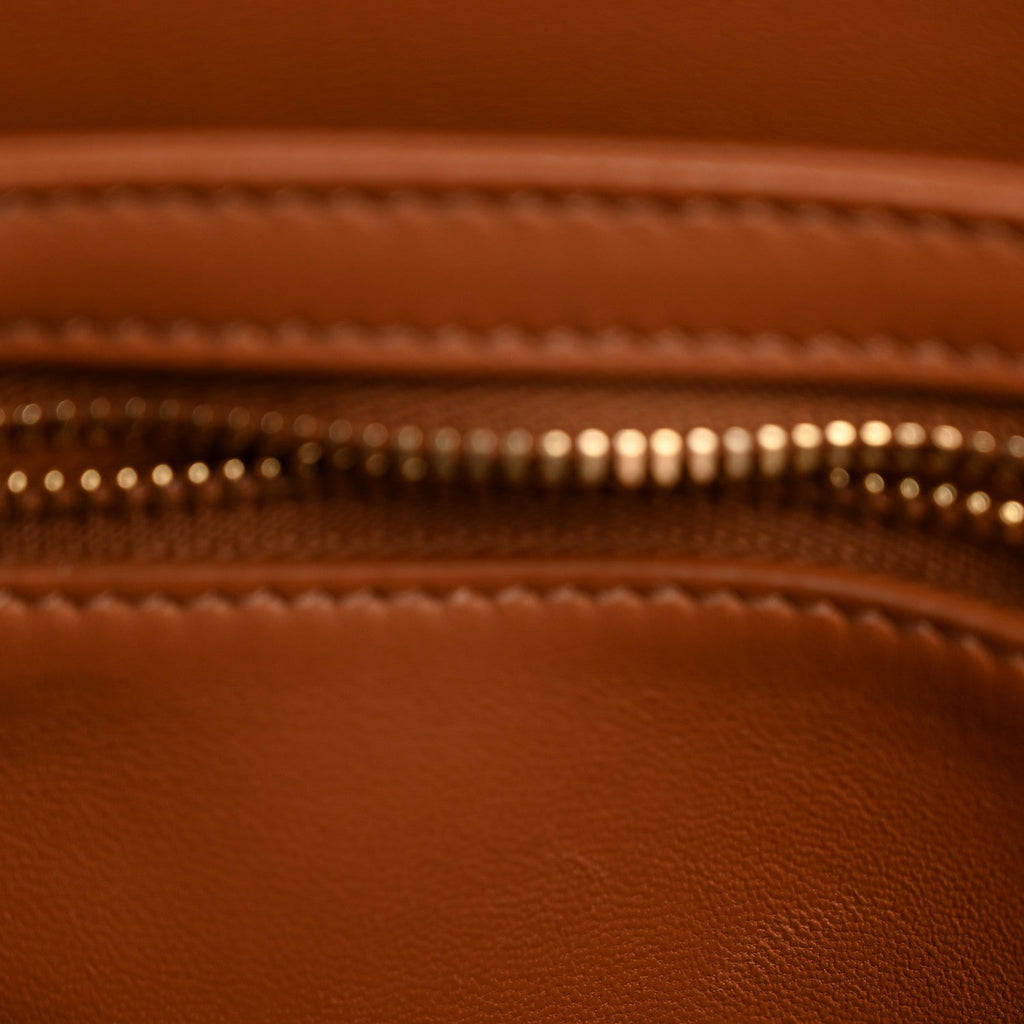 Calfskin Triomphe Canvas Teen Triomphe Bag Tan