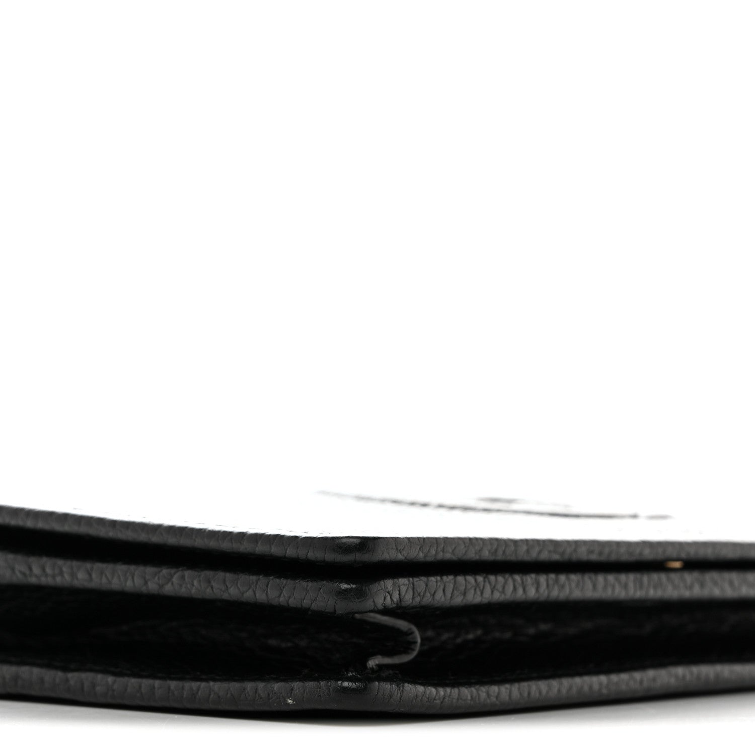 Pebbled Calfskin Soho Wallet On Chain Black