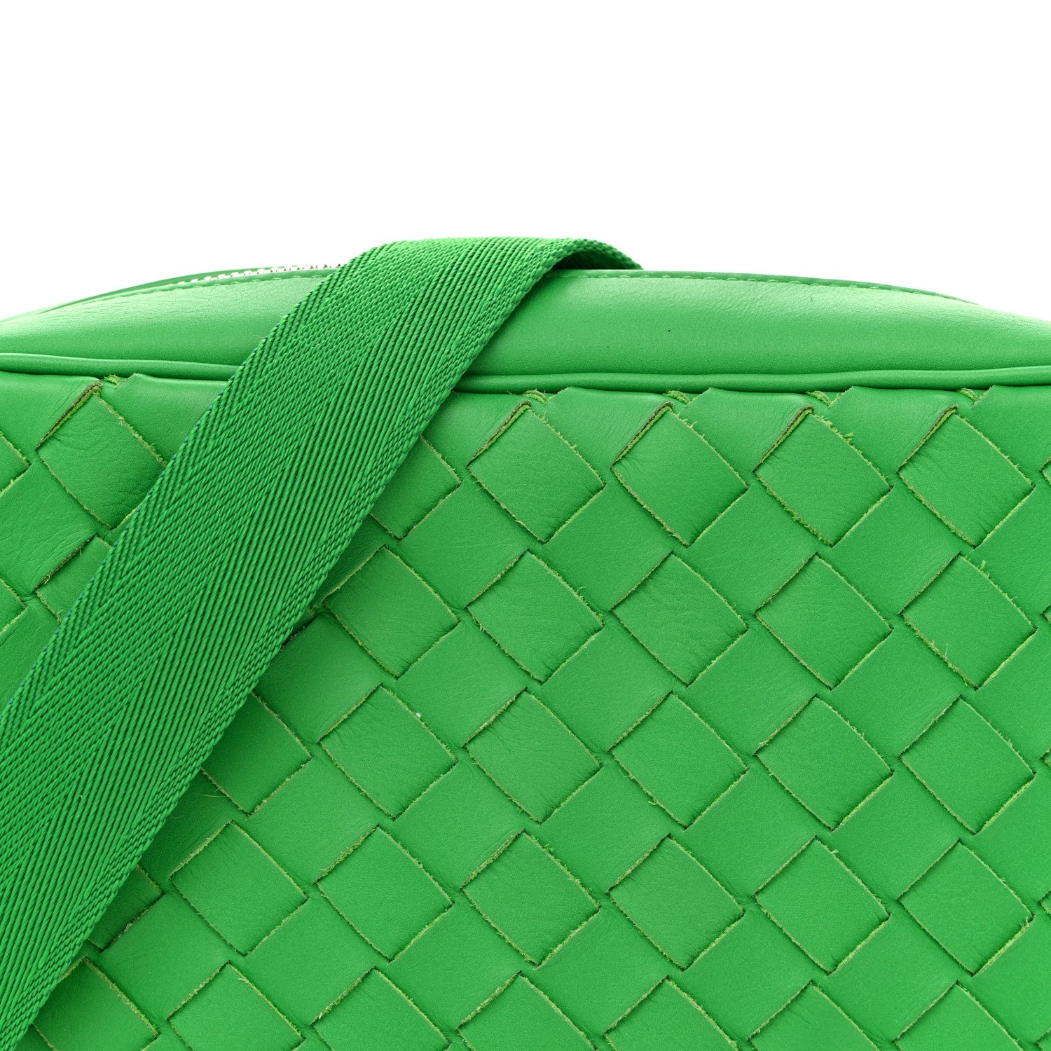Calfskin Intrecciato Small Camera Bag Parakeet