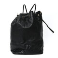 Caviar Quilted Drawstring Backpack Black