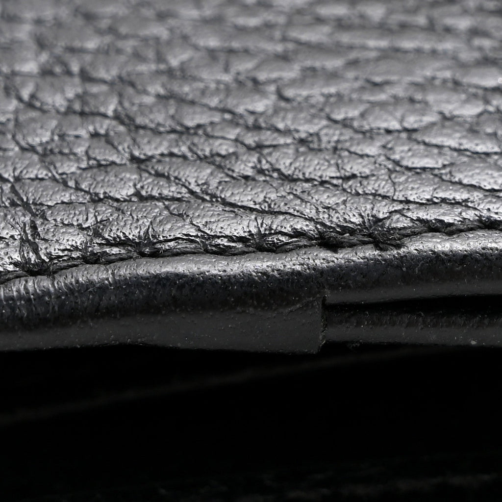 Dollar Calfskin Interlocking G French Wallet Black