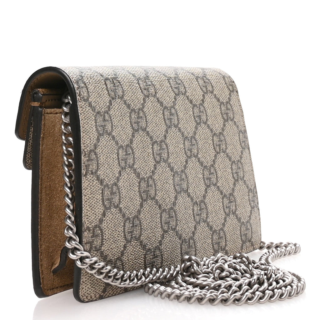 GG Supreme Monogram Super Mini Dionysus Shoulder Bag Taupe