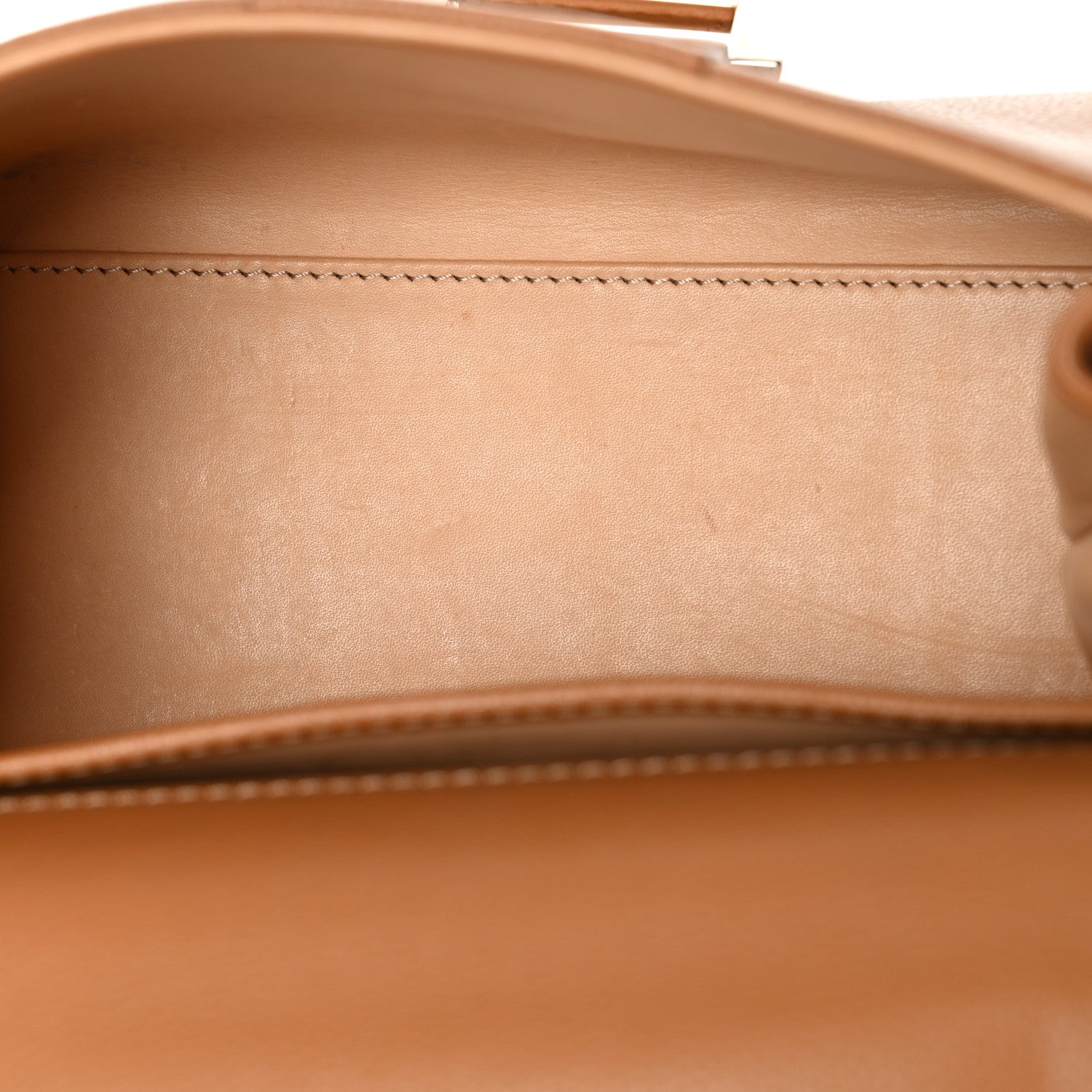 Grained Calfskin Mini Brillant Satchel Natural