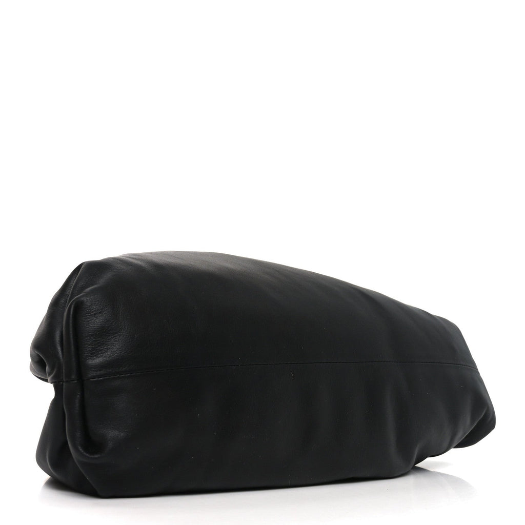 Smooth Butter Calf The Pouch Oversized Clutch Black
